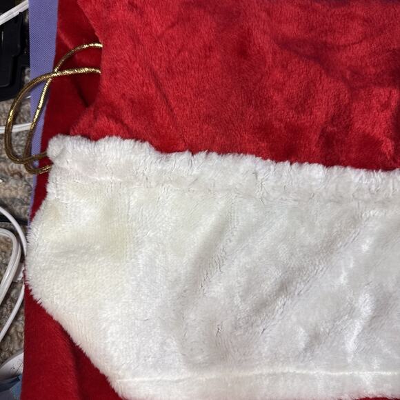 Vintage PEPSI COLA Soda RED CHRISTMAS SANTA GIFT BAG HUGE 32" X 24" Plush J5 - Picture 5 of 9